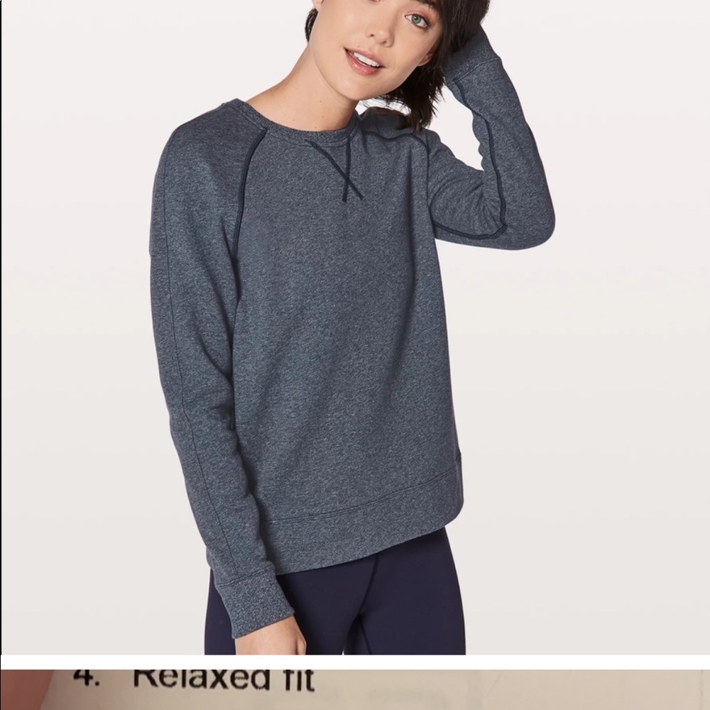 Grayish Lululemon pull over crew sweatshirt